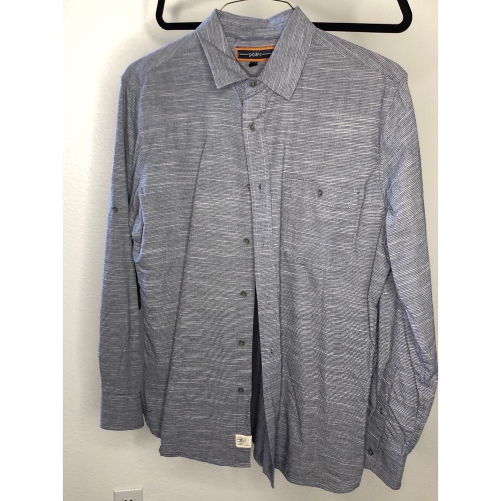 Men’s PD&C Grey Button Down Shirt